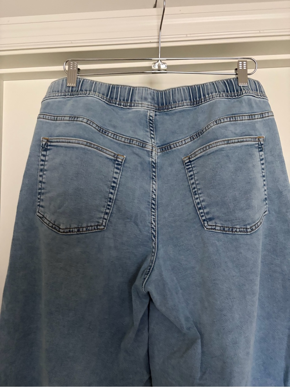 GAP Mid Rise Knit Easy Baggy Jeans large tall - Picture 9 of 10